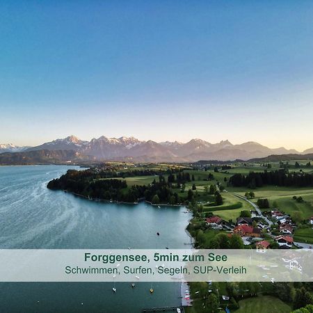 Chalet - Ferienwohnungen - Biohof Stoeger - Panoramasuedbalkon - Grandiose Aussicht Auf See, Berge Und Schloss Neuschwanstein Rieden Buitenkant foto