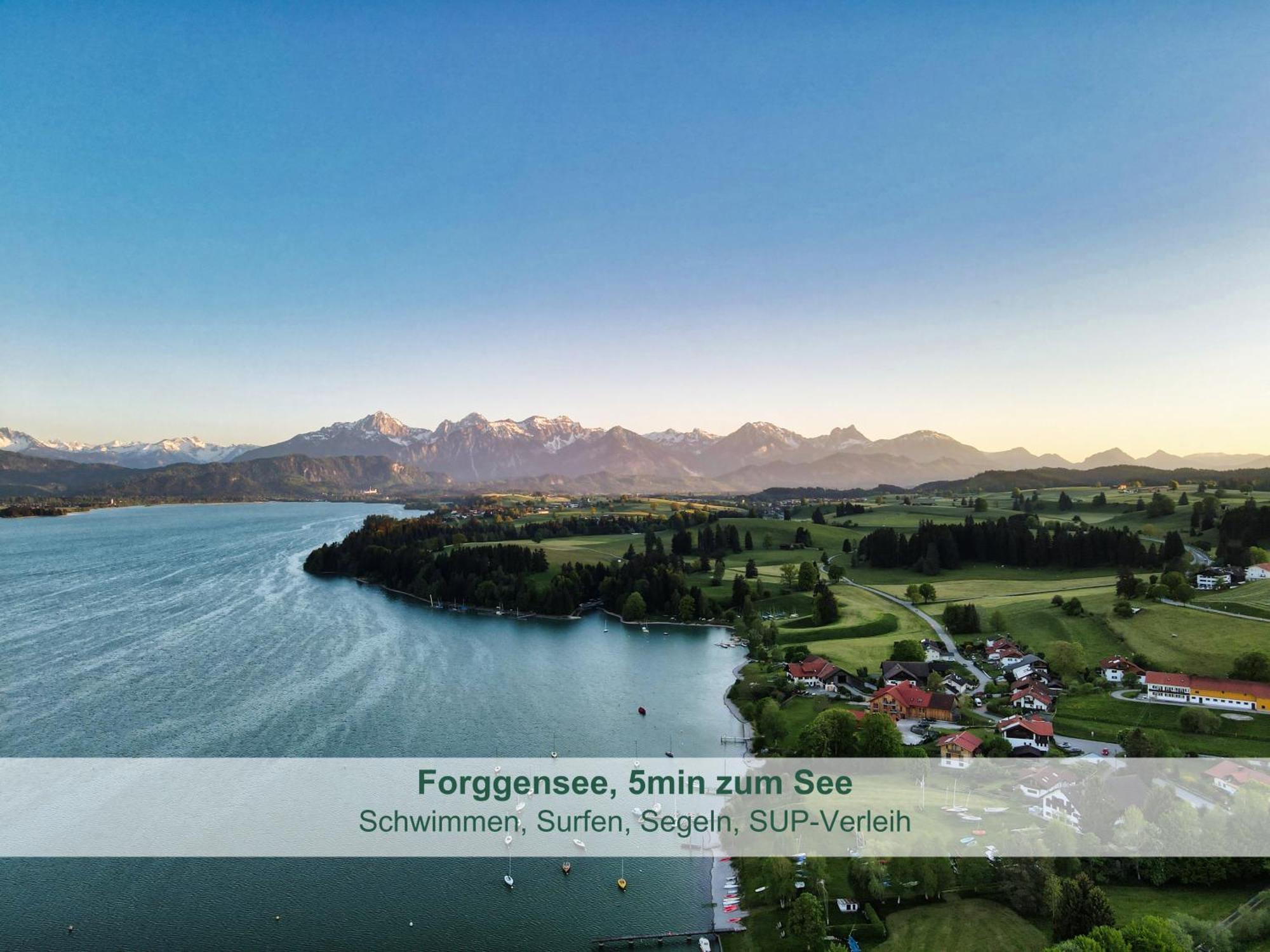 Chalet - Ferienwohnungen - Biohof Stoeger - Panoramasuedbalkon - Grandiose Aussicht Auf See, Berge Und Schloss Neuschwanstein Rieden Buitenkant foto